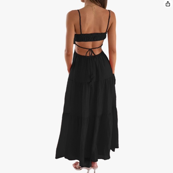 Open back black dress XS/S - Picture 2 of 4